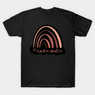 #blacklivesmatter brown black rainbow T-Shirt